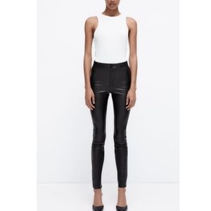 NWT zara faux leather pants.